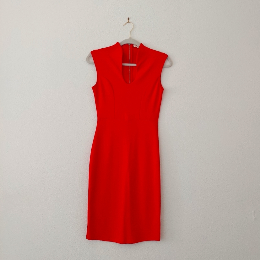 Red bodycon professional dress